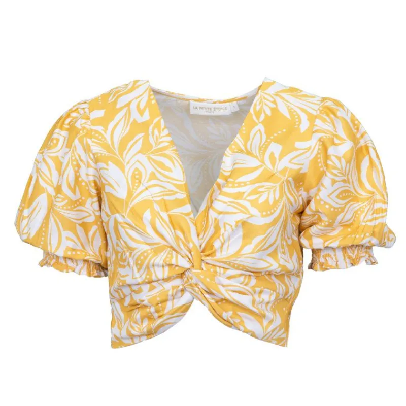 New Top crop bicolore timea Femme Femme Haut, Chemise