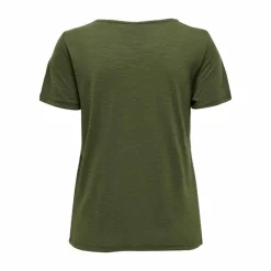 Best Top manches courtes col rond détail dentelle uni Femme Femme Haut, Chemise