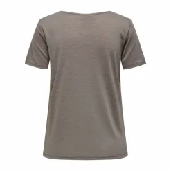 Sale Top manches courtes col rond détail dentelle uni Femme Femme Haut, Chemise