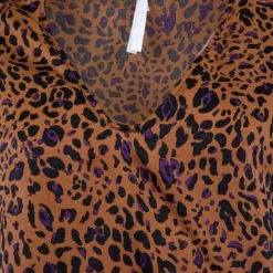 Outlet Top manches courtes col v imprimé animal Femme Femme Haut, Chemise