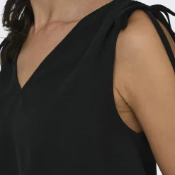 Online Top sans manches avec détail sur les épaules Femme Femme Haut, Chemise