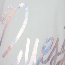 Online Tshirt col rond imprimé argenté avec logo manuscript Enfant Enfant Tee Shirt