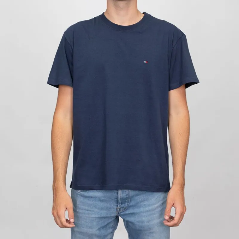 Clearance T-shirt logo brodé coton col ras de cou Homme Homme Tee Shirt