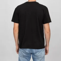 New T-shirt logo brodé coton col ras de cou Homme Homme Tee Shirt