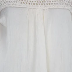 Sale Tunique lacy crochet manches à volants Femme Femme Haut, Chemise