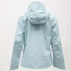 Outlet Veste bleu ciel avec capuche softshell fermeture zippée noire Femme Femme Veste, Doudoune, Manteau