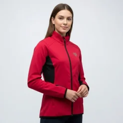 Sale Veste col cheminée softshell bi color zip noir femme Femme Femme Veste, Doudoune, Manteau