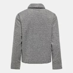 Veste courte sanne bouclée avec poches Femme Femme Veste, Doudoune, Manteau