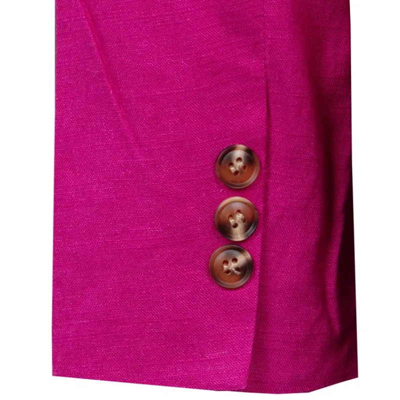 Hot Veste de blazer à revers fushia Vivano Femme Femme Veste, Doudoune, Manteau