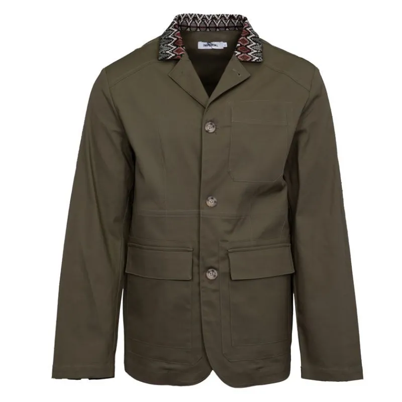 New Veste de blazer col tissu éthnique Homme Homme Veste, Doudoune, Manteau