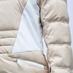 Online Veste de ski à capuche fausse fourrure avec logo Femme Femme Veste, Doudoune, Manteau