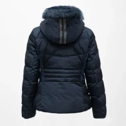 Discount Veste de ski à capuche fausse fourrure avec logo Femme Femme Veste, Doudoune, Manteau