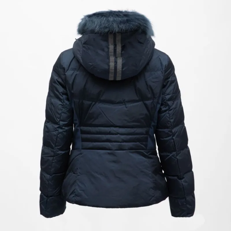 Discount Veste de ski à capuche fausse fourrure avec logo Femme Femme Veste, Doudoune, Manteau