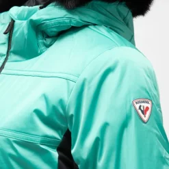 Discount Veste de ski capuche avec fausse fourrure zip coloré Femme Femme Veste, Doudoune, Manteau