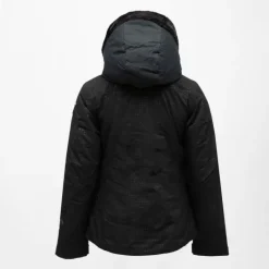 Hot Veste de ski imprimé resort avec capuche fausse fourrure Femme Femme Veste, Doudoune, Manteau