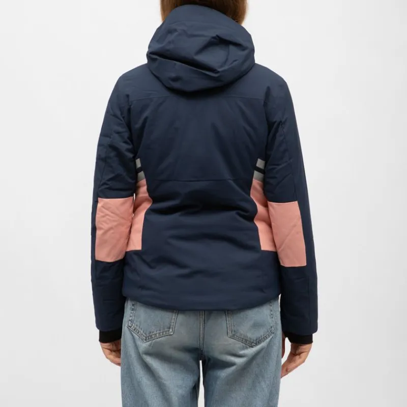 New Veste de ski resort avec capuche poches colorées Femme Femme Veste, Doudoune, Manteau