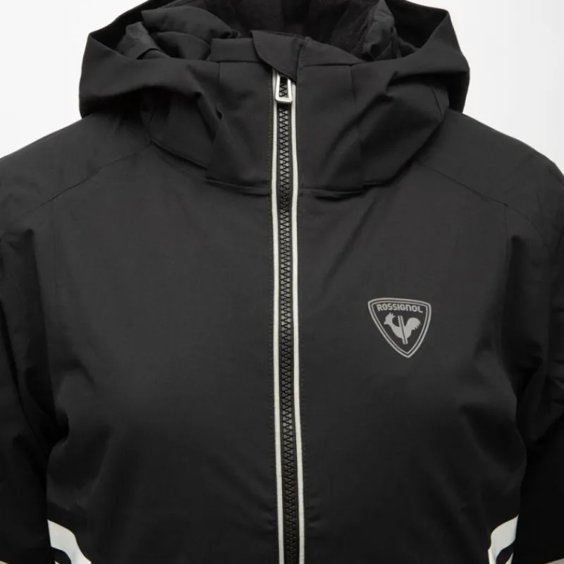 Hot Veste de ski zippée resort à capuche logo gris Femme Femme Veste, Doudoune, Manteau