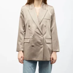 Veste de tailleur d'ensemble satinée Femme Femme Veste, Doudoune, Manteau