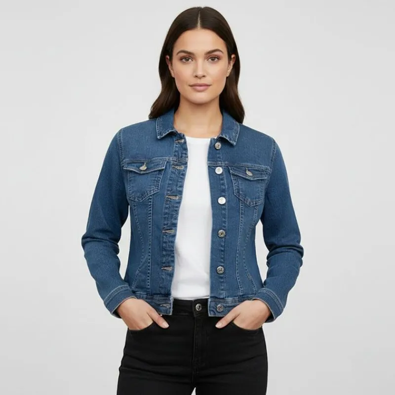 Sale Veste en jean Becky blue denim Femme Femme Veste, Doudoune, Manteau