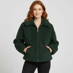 Hot Veste fausse fourrure Cali col italien Femme Femme Veste, Doudoune, Manteau