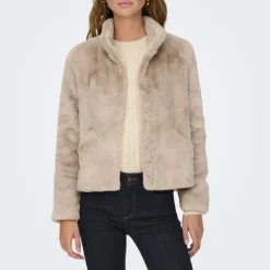 Veste fausse fourrure Vida col montant Femme Femme Veste, Doudoune, Manteau