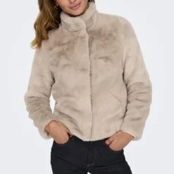 Veste fausse fourrure Vida col montant Femme Femme Veste, Doudoune, Manteau