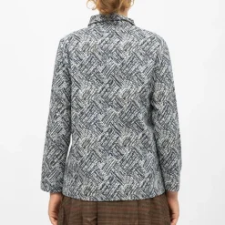 Outlet Veste imprimé graphique jacquard fauline avec boutons Femme Femme Veste, Doudoune, Manteau