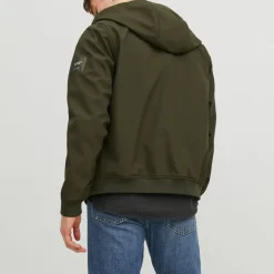 Veste mi saison mate zippée à capuche Homme Homme Veste, Doudoune, Manteau