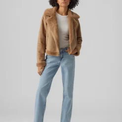 Sale Veste peggy col italien fausse fourrure zippée Femme Femme Veste, Doudoune, Manteau