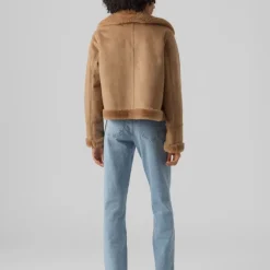 Sale Veste peggy col italien fausse fourrure zippée Femme Femme Veste, Doudoune, Manteau