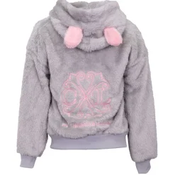 Discount Veste polaire douce capuche avec oreilles roses Fille Enfant Doudoune, Coupe-Vent