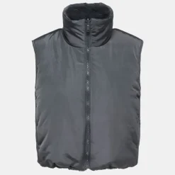 New Veste sans manche reversible fausse fourrure col montant Femme Femme Veste, Doudoune, Manteau