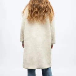 Online Veste sherpa longue a capuche beige h24chels Femme Femme Veste, Doudoune, Manteau