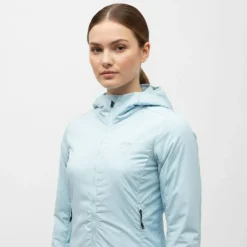 Veste softshell bleu ciel ajustée à capuche avec coutures apparentes femme Femme Femme Veste, Doudoune, Manteau