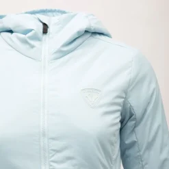 Veste softshell bleu ciel ajustée à capuche avec coutures apparentes femme Femme Femme Veste, Doudoune, Manteau