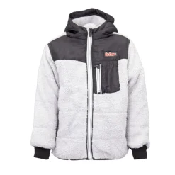 Discount Veste zippée sherpa polaire avec capuche Enfant Enfant Doudoune, Coupe-Vent