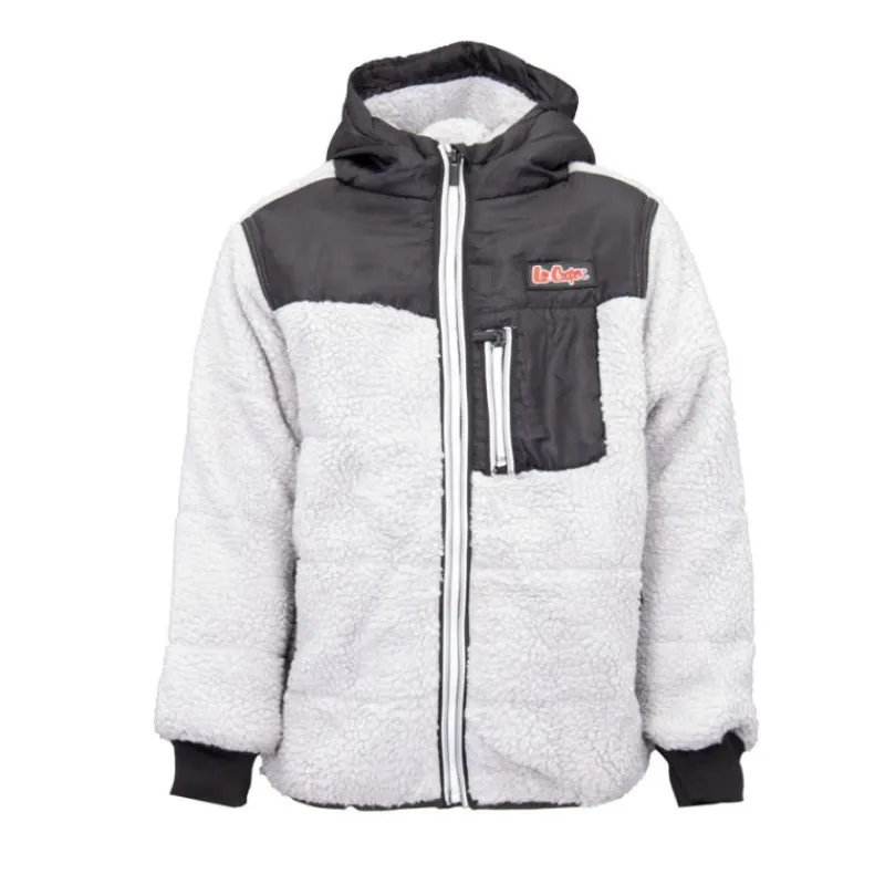 Discount Veste zippée sherpa polaire avec capuche Enfant Enfant Doudoune, Coupe-Vent