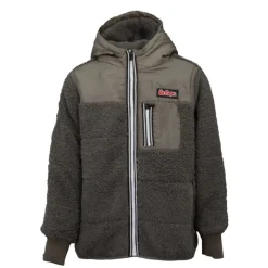 Discount Veste zippée sherpa polaire avec capuche Enfant Enfant Doudoune, Coupe-Vent